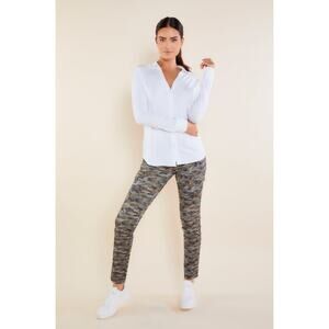 Anatomie Pants Womens Large Camo Karo Cargo Green Stretch Travel Utility Comfort